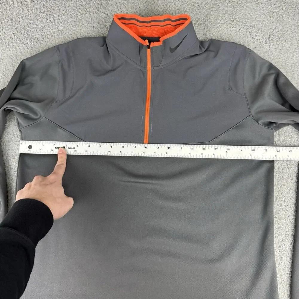 Nike Gilet Mens M Grey Golf Tour‎ Performance Dri Fit Medalist 1/4 Zip Jacket